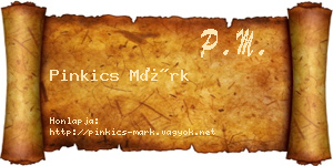 Pinkics Márk névjegykártya